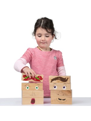Como Eu Me Sinto - Blocos de Madeira - How Am I Feeling Wooden Blocks